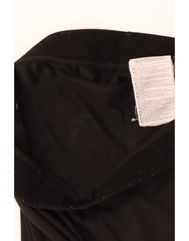 Leggings Nike Dri Fit Graphic pentru femei UK 10 Poliester negru mic