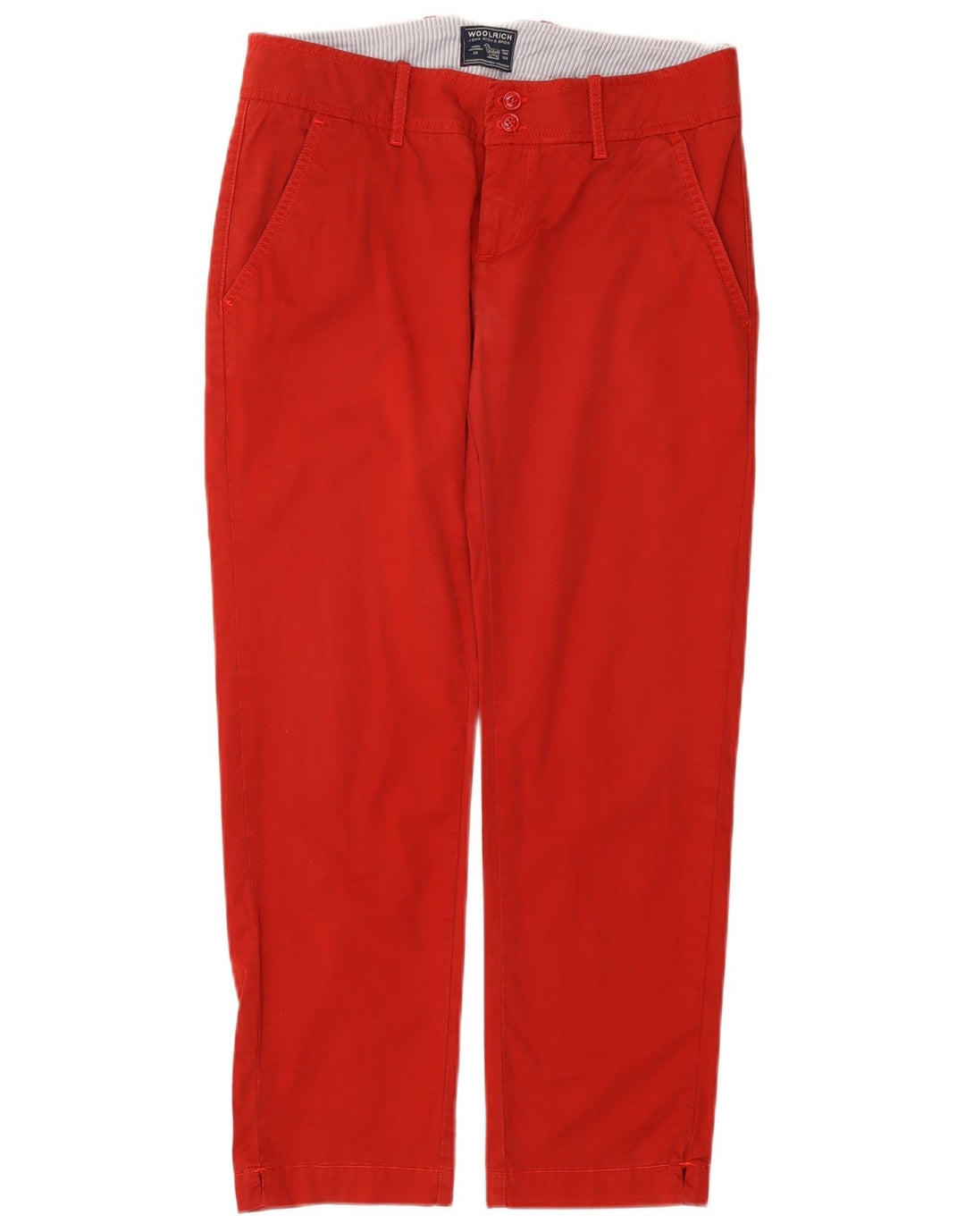 Woolrich Pantaloni Chino Drepți Femei L30 L27 Roșu