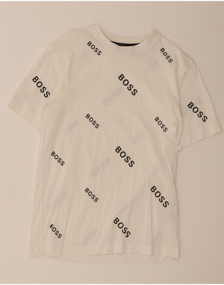 Tricou grafic pentru bărbați Hugo Boss Top mic din bumbac alb