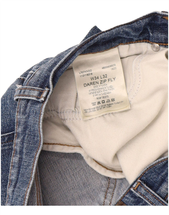 Blugi Daren Zip Fly pentru bărbați LEE L34 L32 Bumbac albastru