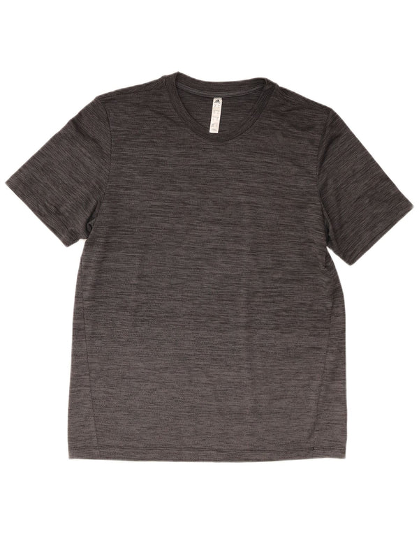 Tricou pentru bărbați Adidas Top Mediu Gri poliester cu pături