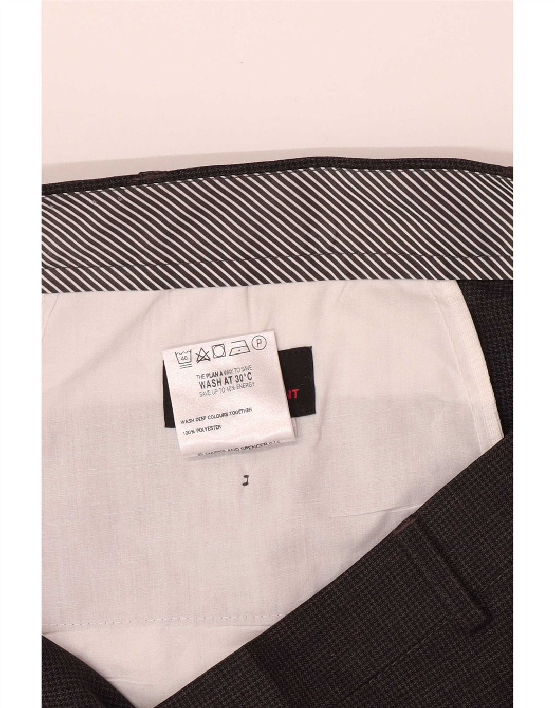 Marks & Spencer Pantaloni de costum pentru bărbați L42 L29 Gri Houndstooth