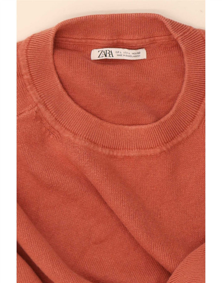 Pulover pentru bărbați Zara, cu gât roșu, mare