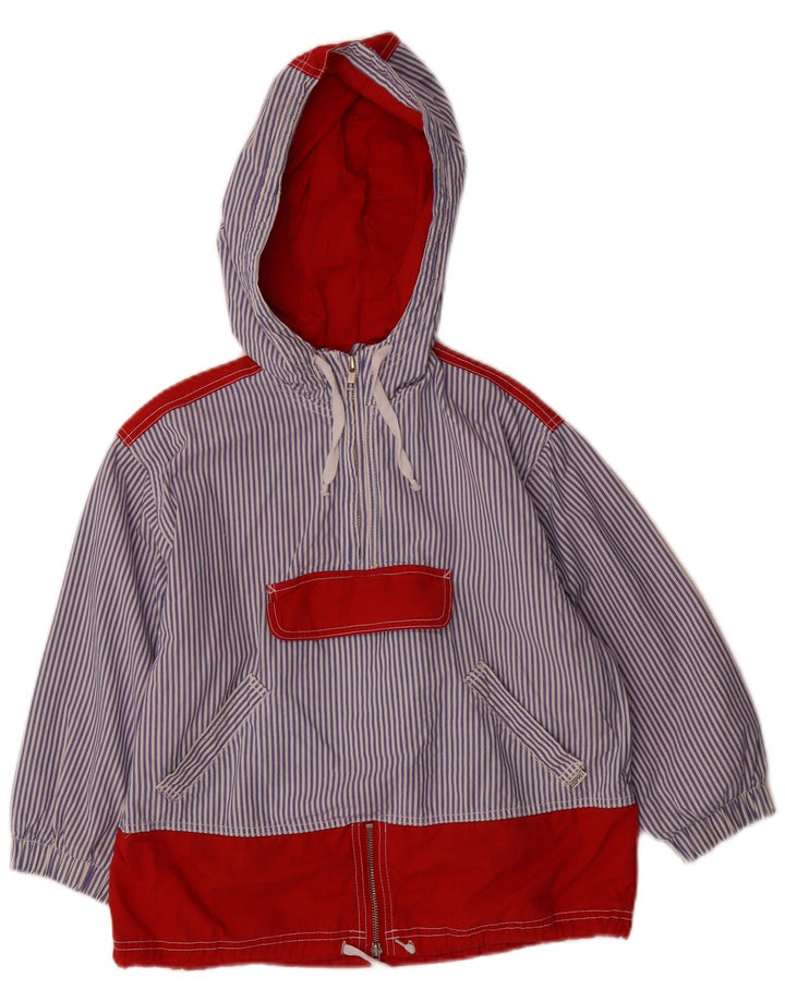 ESPRIT Boys Hooded Anorak Jacket 8-9 Years Blue Colourblock Cotton