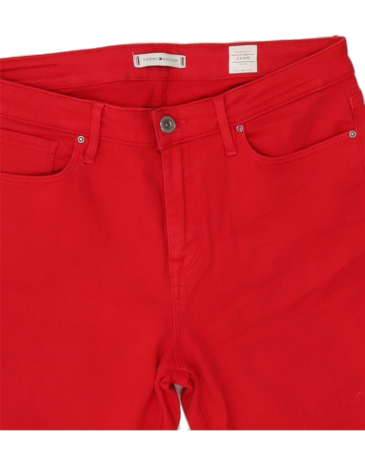 TOMMY HILFIGER Womens Como Jegging Jeans W30 L32 Red Cotton Vintage Tommy Hilfiger and Second-Hand Tommy Hilfiger from Messina Hembry 