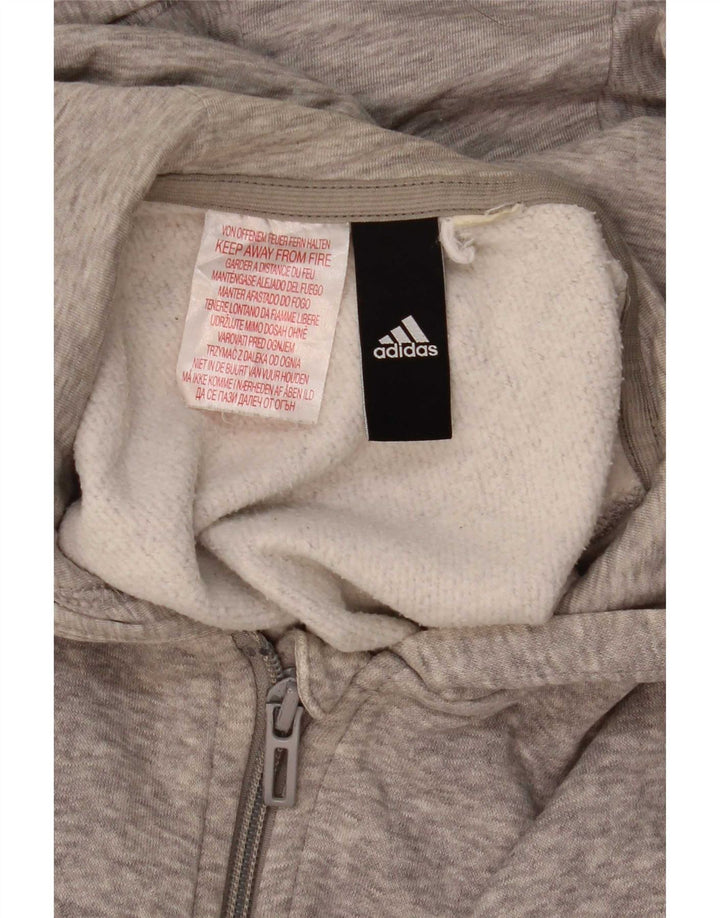 Pulover Adidas pentru bărbați, cu fermoar, gri mediu, pete