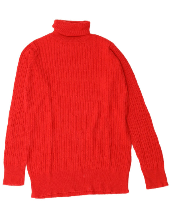 Pulover pentru femei cu gât rulat Zara UK 14 mare roșu