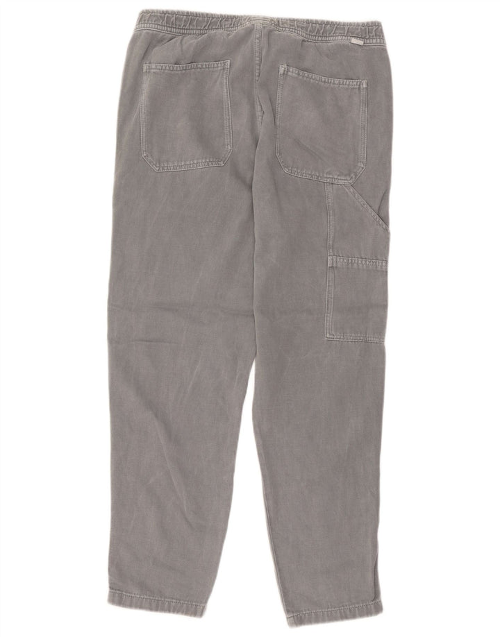Pantaloni cargo drepti pentru femei ZARA L32 L29 bumbac gri