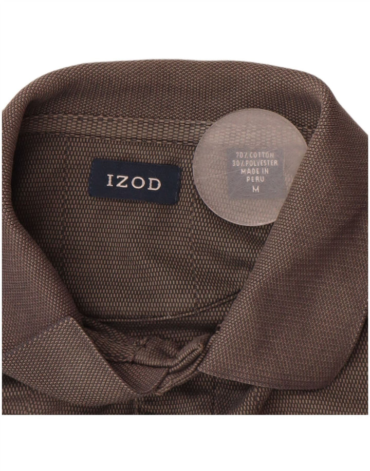 Tricou polo Izod pentru bărbați, bumbac gri mediu