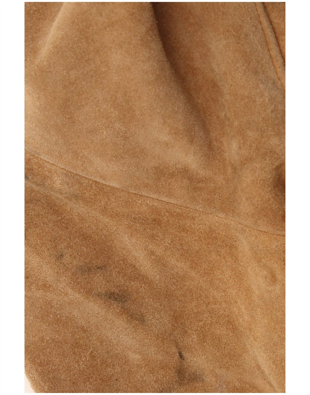 Jachetă vintage pentru femei crop din piele intoarsa UK 20 2XL maro Western