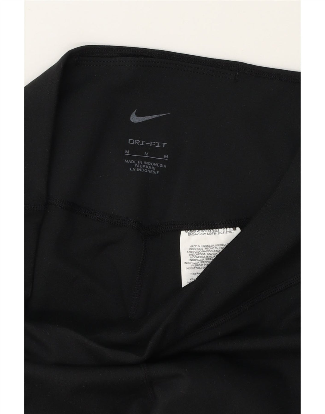 NIKE Womens Dri Fit Capri Leggings UK 12 Medium Black Polyester Vintage Nike and Second-Hand Nike from Messina Hembry 