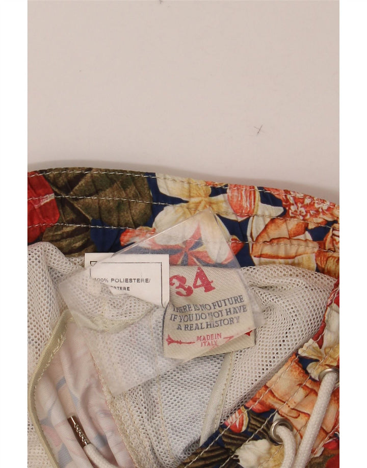 ROY ROGERS Pantaloni scurți de înot pentru bărbați Poliester floral multicolor mare