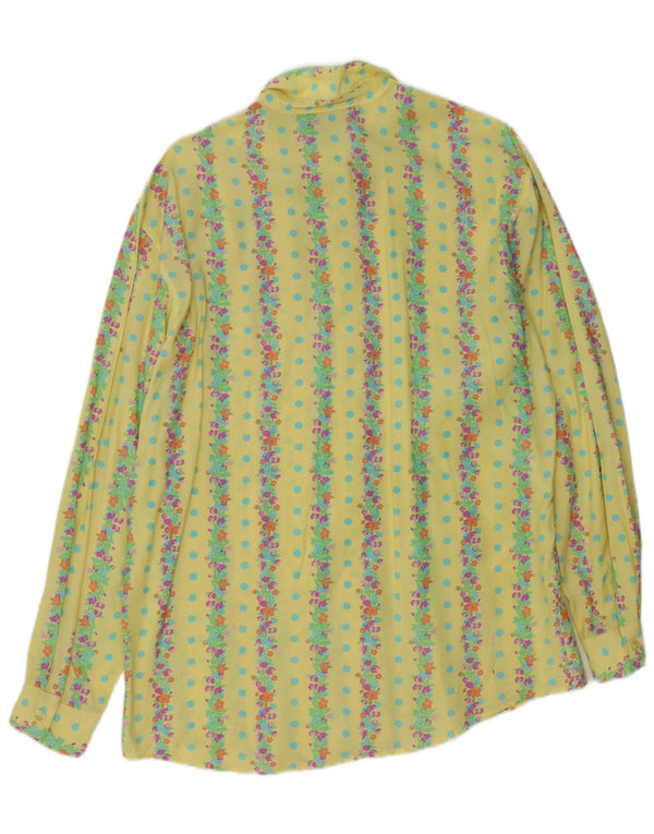 Cămașă pentru femei Stefanel UK 16, mare, galben, raion floral