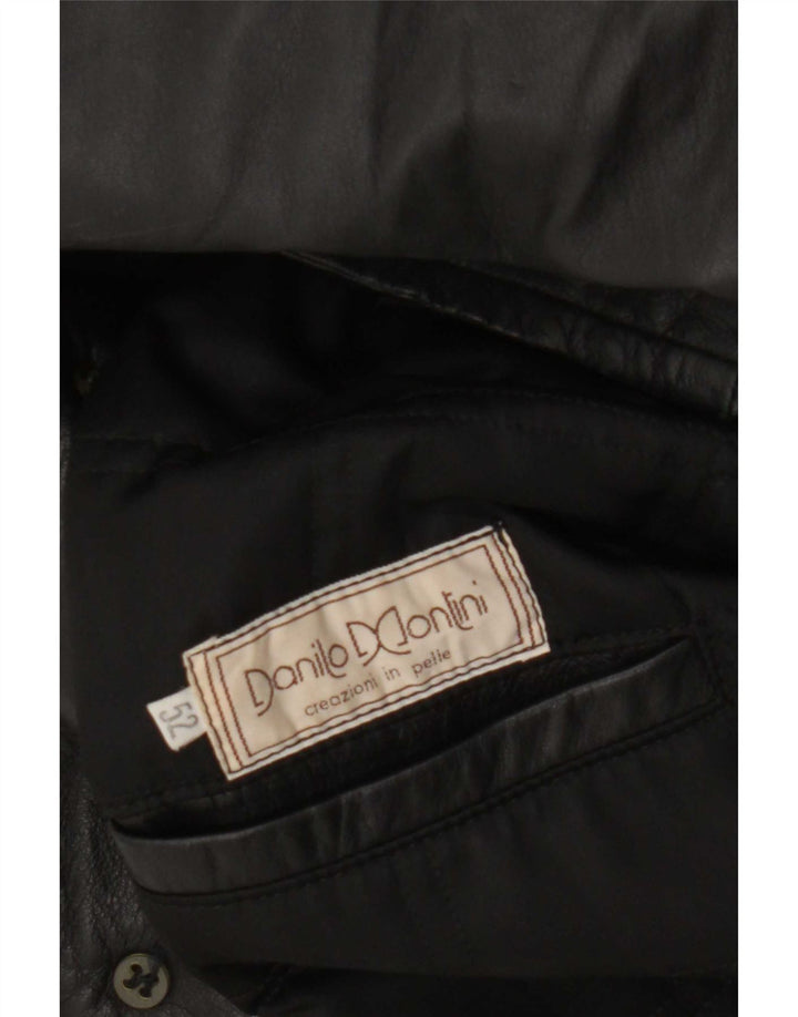 Geacă de piele vintage pentru bărbați IT 52 XL neagră