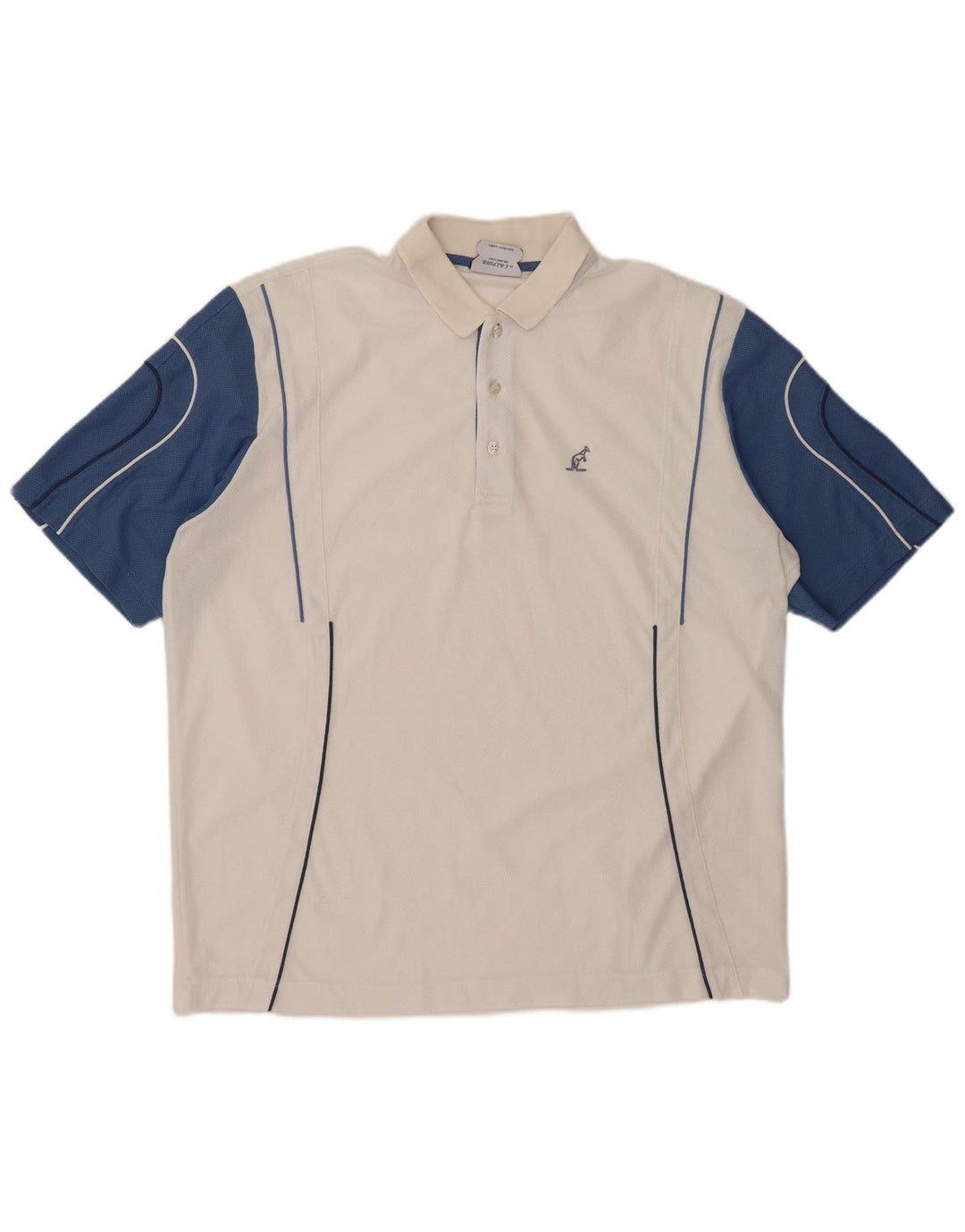 AUSTRALIAN L'ALPINA tricou polo pentru bărbați IT 56 3XL alb poliester bloc de culoare