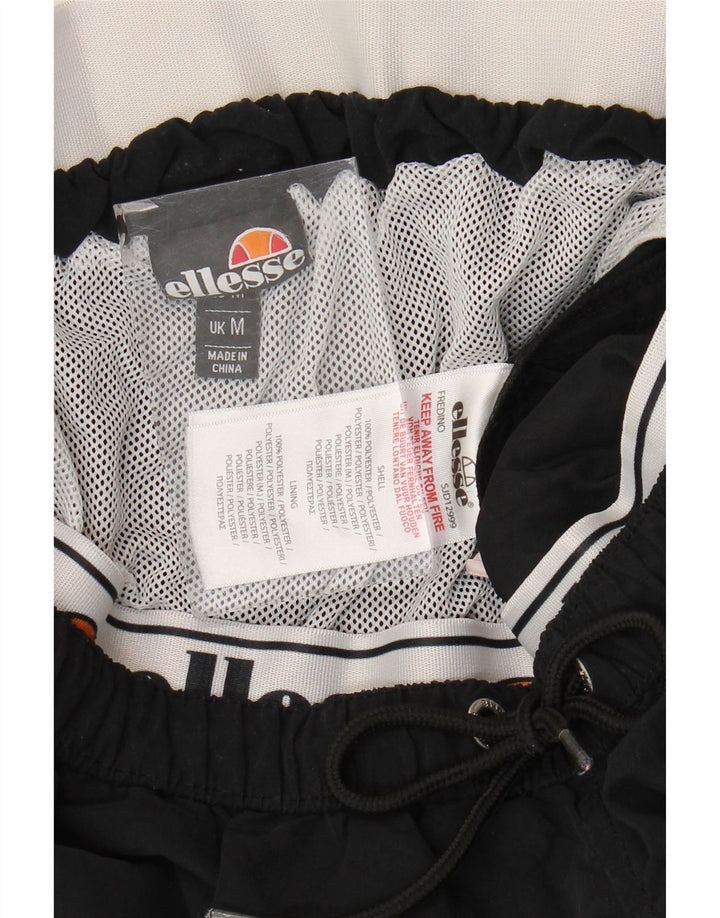 Pantaloni scurți sport grafic Ellesse pentru bărbați, poliester color bloc mediu, negru