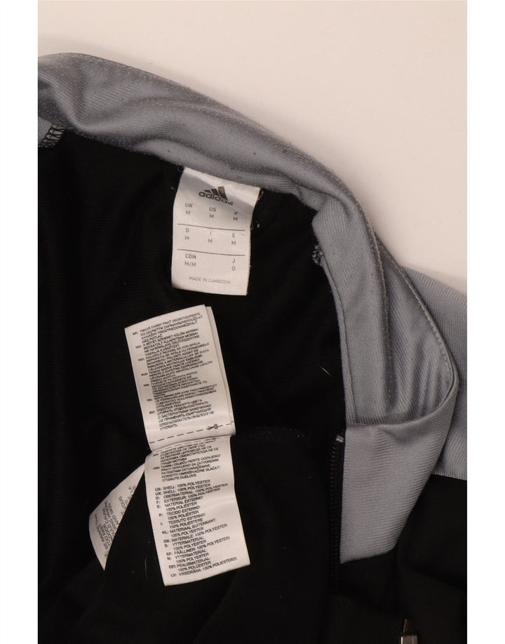 Jachetă de trening pentru bărbați Adidas, negru mediu, poliester bloc de culoare