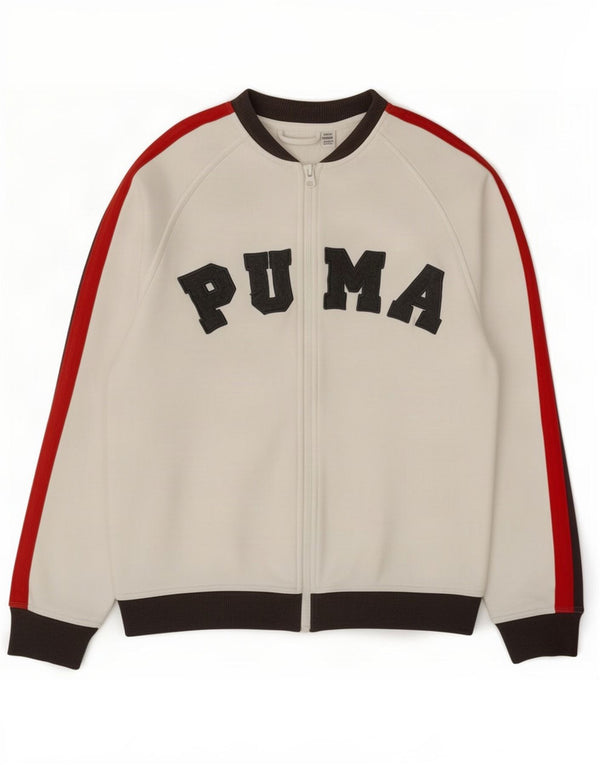 Jachetă de trening cu grafic Puma pentru fete 13-14 ani, alb, color block