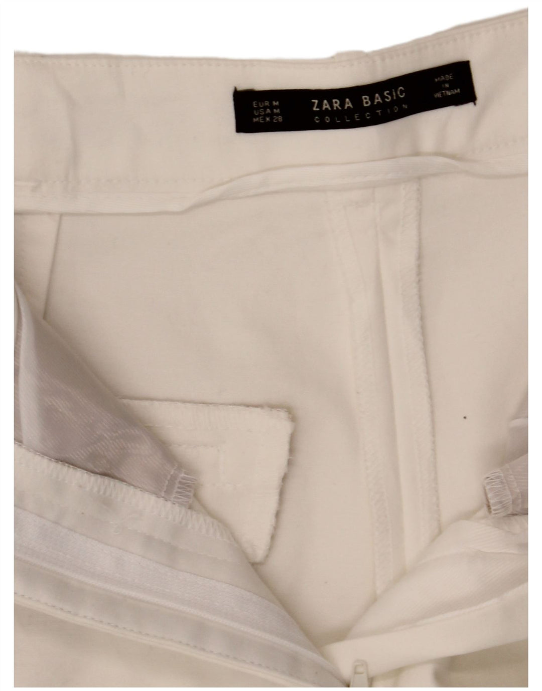 Pantaloni scurți chino cu talie înaltă pentru femei Zara Medium W28 White