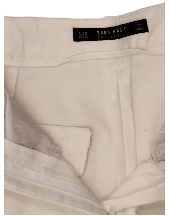 Pantaloni scurți chino cu talie înaltă pentru femei Zara Medium W28 White