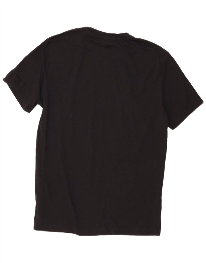 Tricou grafic Champion pentru bărbați Top mediu din bumbac negru