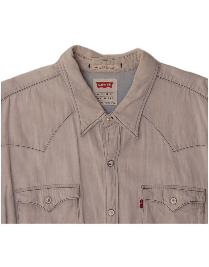 Cămașă LEVI'S Slim Fit XL Bumbac Albastru