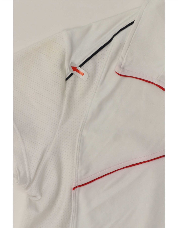 Tricou grafic Asics pentru bărbați Top mediu alb poliamidă cu dungi Sport