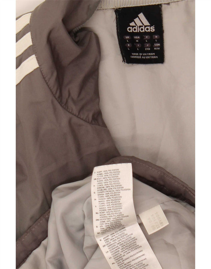 Jachetă căptușită pentru bărbați Adidas UK 40 mare, gri, poliester color bloc