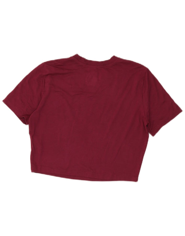 Tricou pentru femei Nike Crop Slim Fit Top UK 14 Large Burgundy Poliester