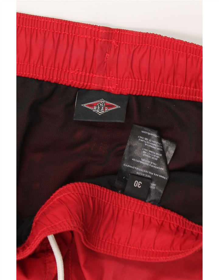 Pantaloni scurți de înot pentru bărbați Bear, roșu mediu, nailon color bloc