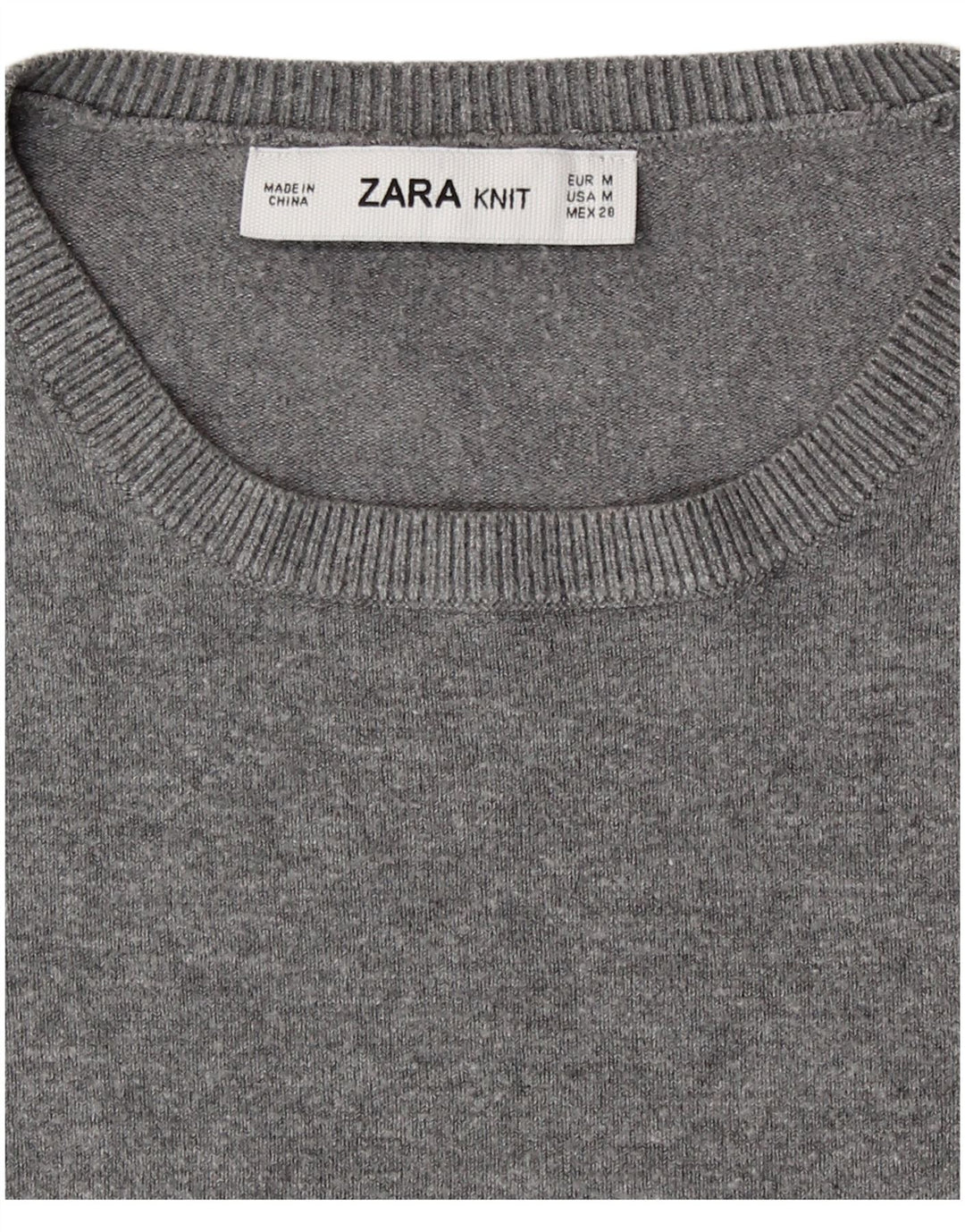Pulover pentru damă Zara, cu gâtul turn, UK 12, gri mediu