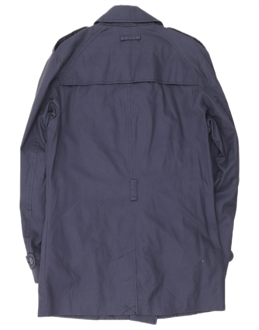 Trench pentru bărbați Zara UK 40 Mare Bumbac bleumarin