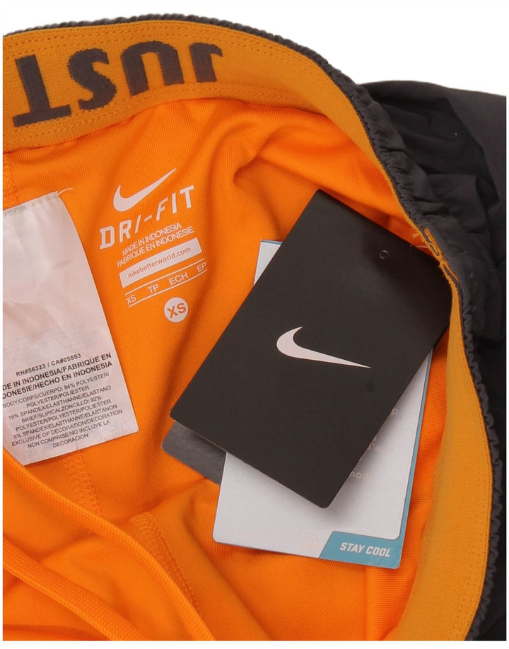 Pantaloni scurti sport NIKE Dri Fit pentru femei UK 6 XS poliester gri