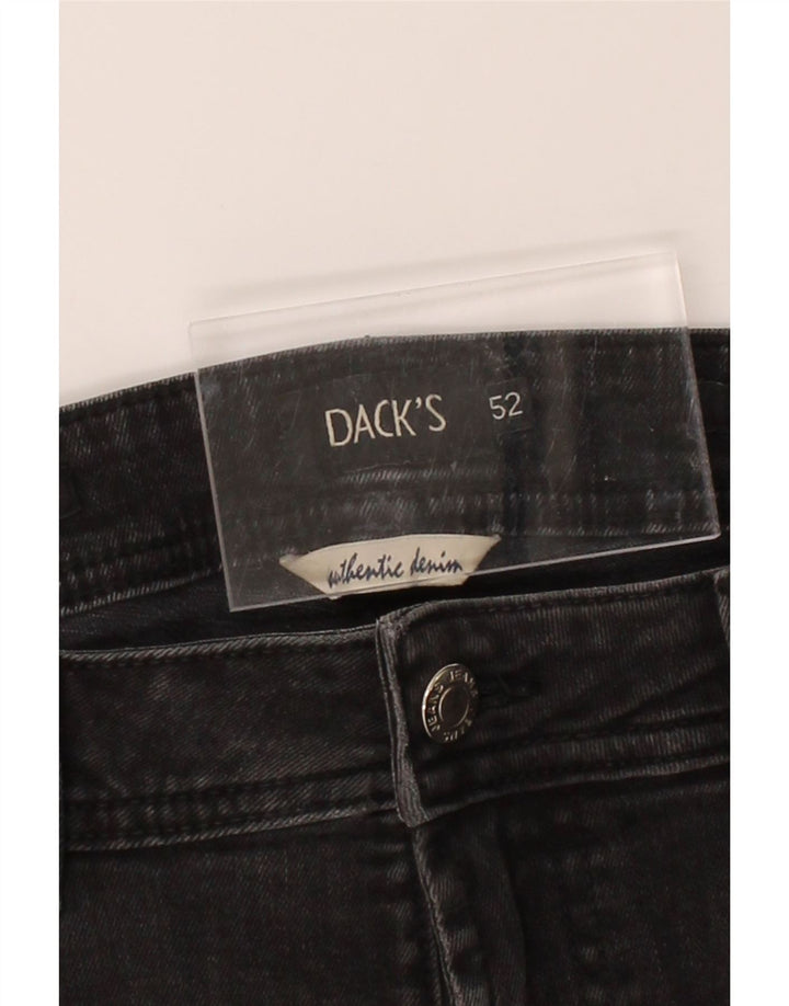 DACK'S Mens Slim Jeans IT 52 XL W36 L29 Black Cotton Vintage Dack's and Second-Hand Dack's from Messina Hembry 