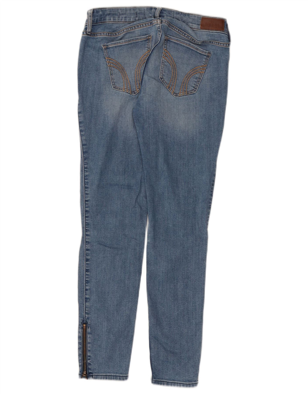 Blugi super skinny pentru femei HOLLISTER, cu talie joasă, L27 L26, bumbac albastru