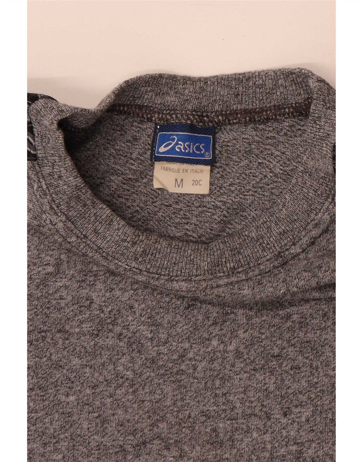 Tricou grafic Asics pentru bărbați Top din bumbac cu pete gri mediu