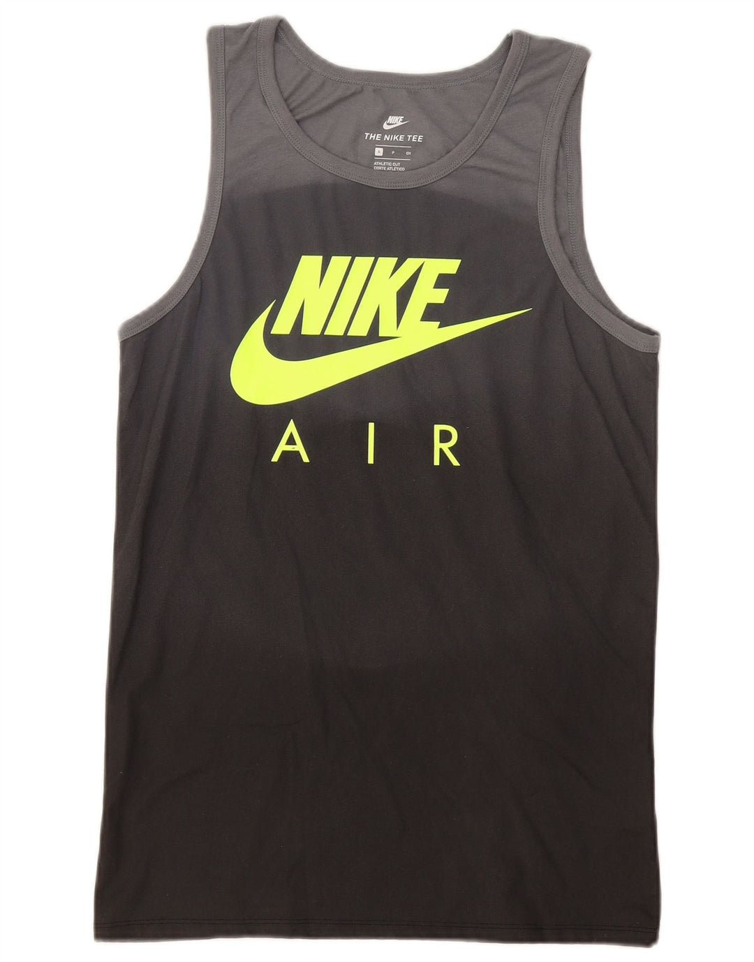 Top cu vestă grafică Nike pentru bărbați, cu croială atletică, poliester negru mic