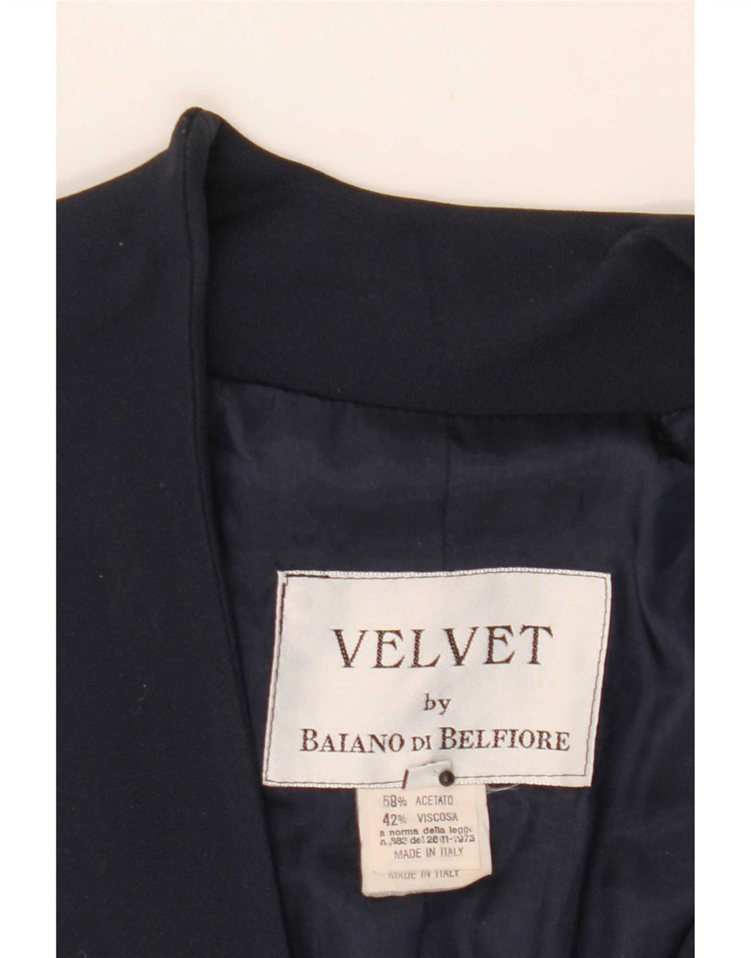 Jachetă vintage pentru femei cu 3 nasturi IT 46 Acetat mare, albastru bleumarin