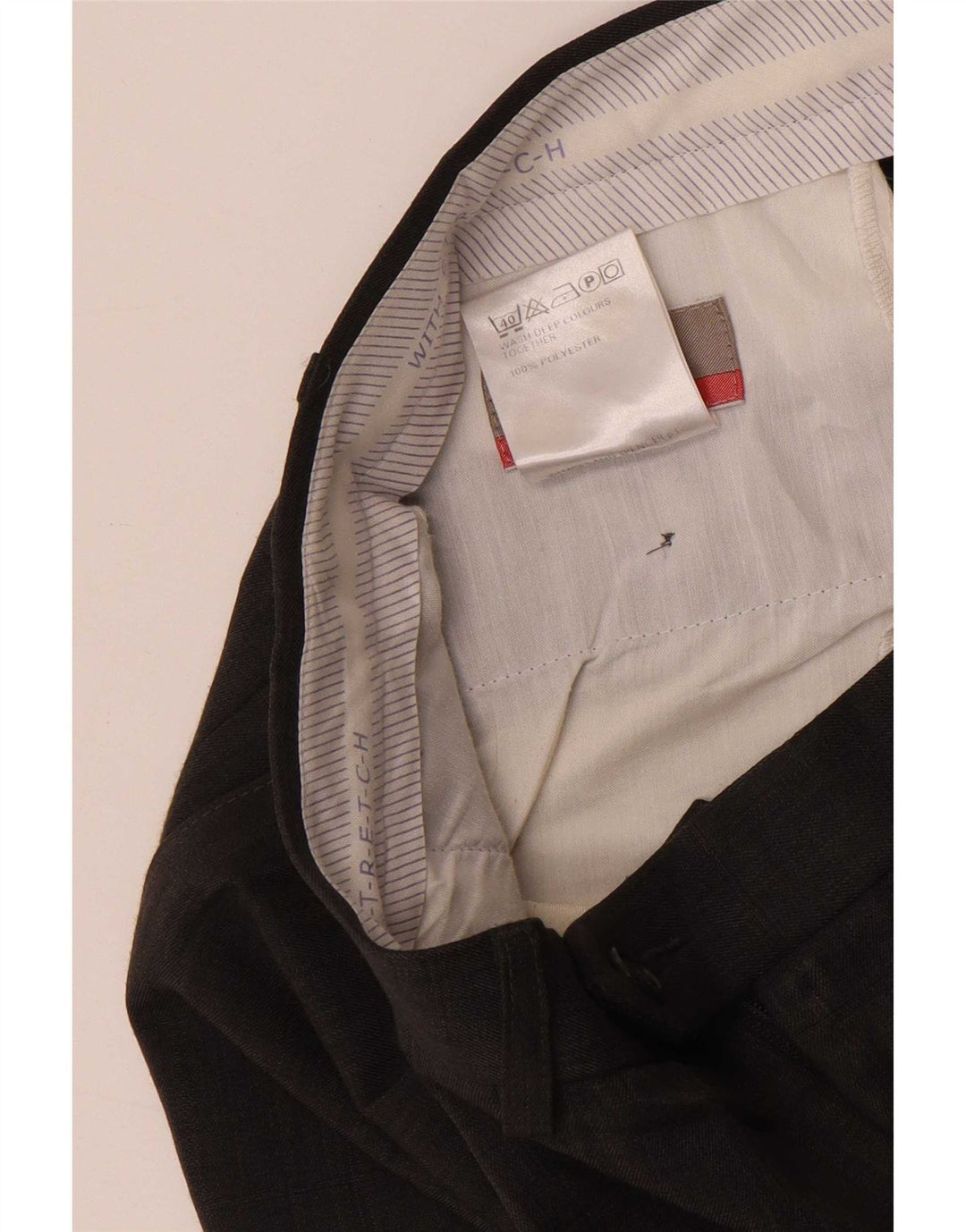 Pantaloni de costum pentru bărbați Marks & Spencer L34 L33 poliester gri