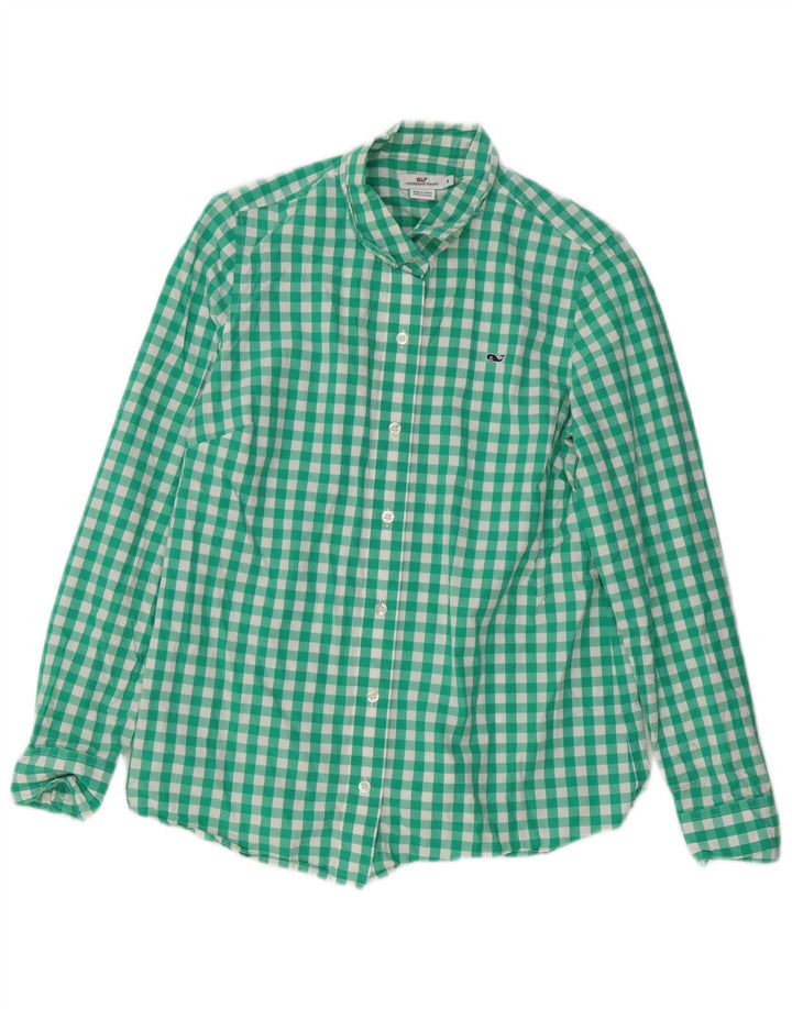 Cămașă pentru femei VINEYARD VINES US 6 Medium Green Gingham Bumbac