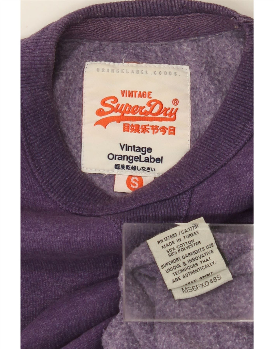 SUPERDRY Hanorac Bărbați Pulover Mic Violet Bumbac