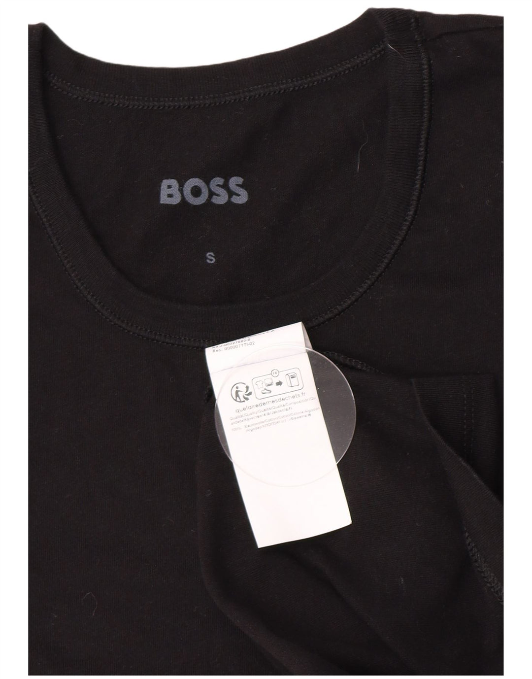 Tricou pentru bărbați Hugo Boss Top mic din bumbac negru