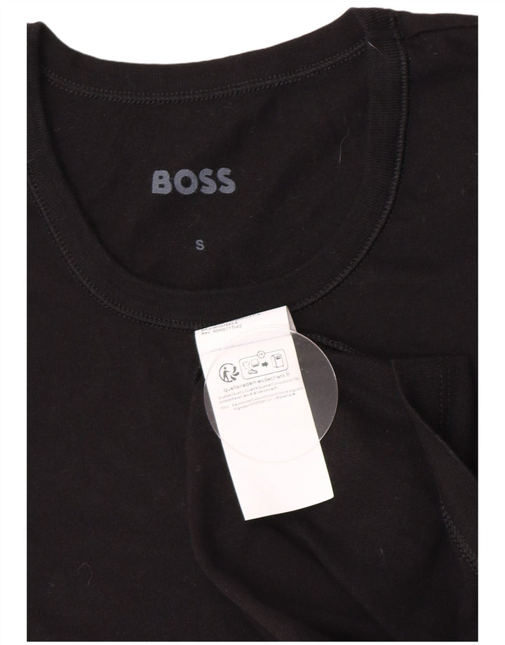 Tricou pentru bărbați Hugo Boss Top mic din bumbac negru