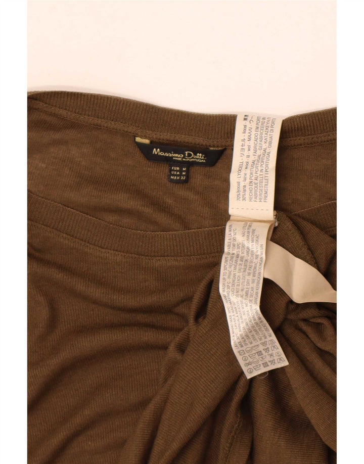 Pulover Massimo Dutti pentru damă, cu gât de barcă, pulover UK 14 Medium Khaki Lyocell