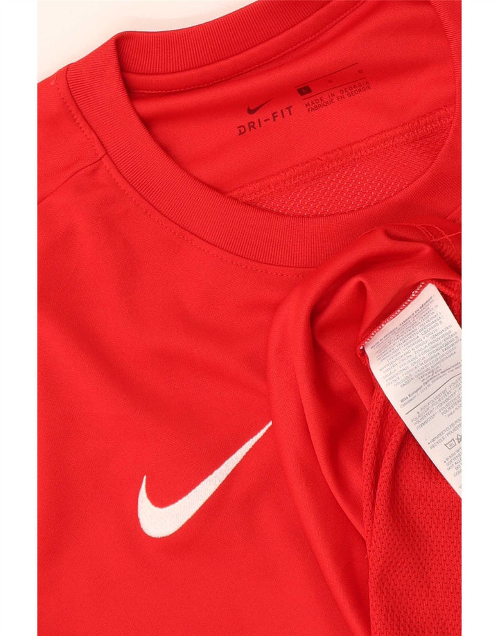 Tricou grafic Nike Dri Fit pentru bărbați Top mare din poliester roșu