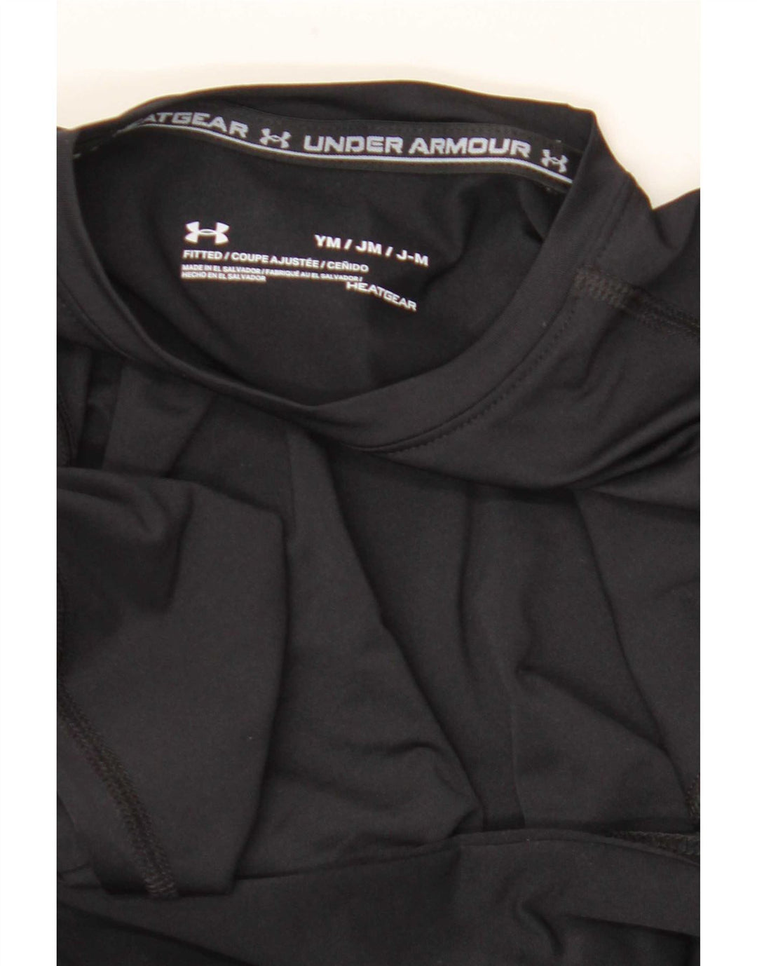 Under Armour Boys Heat Gear Top cu mânecă lungă 9-10 ani mediu negru