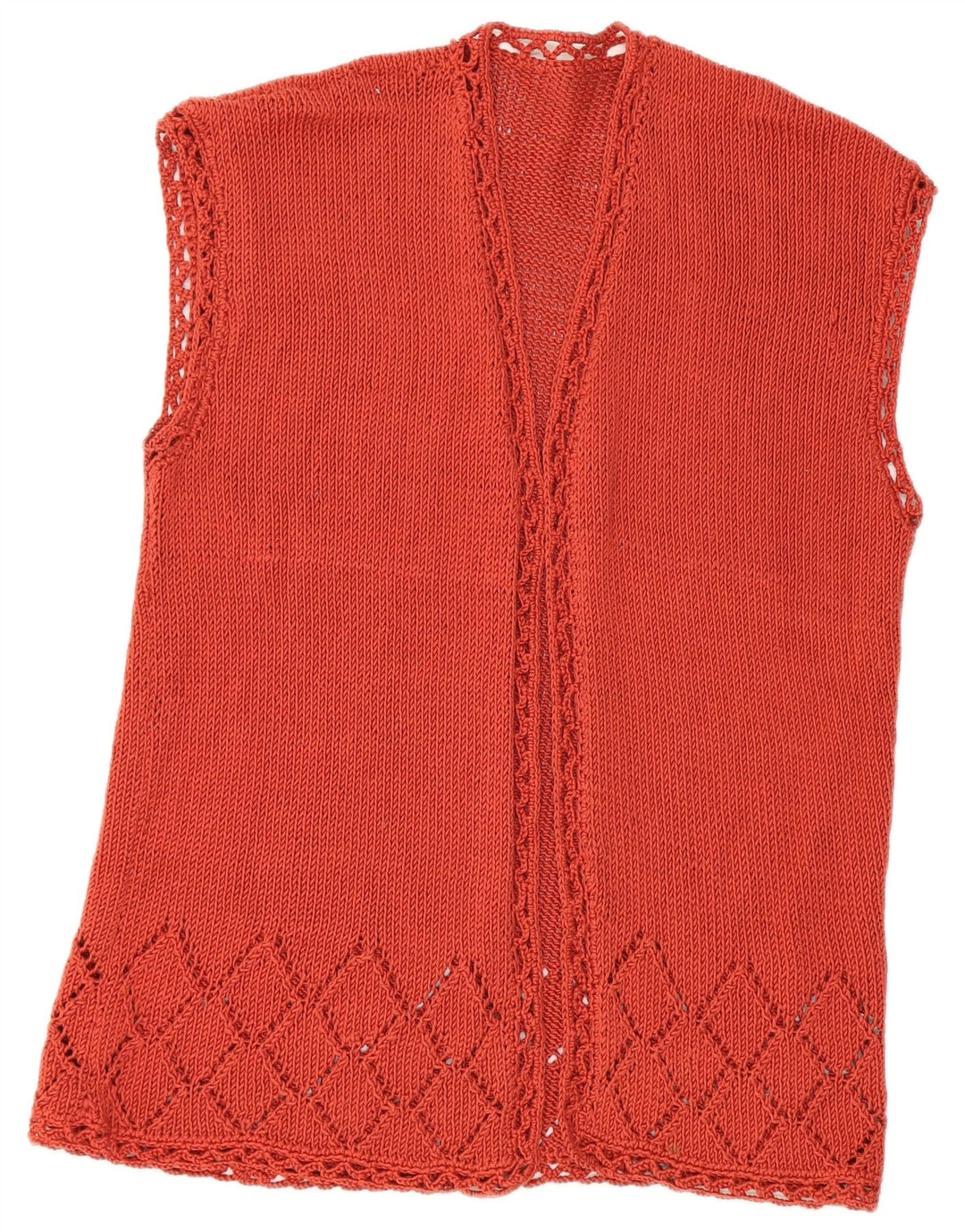 Top cardigan fără mâneci pentru femei VINTAGE UK 14 Medium Red
