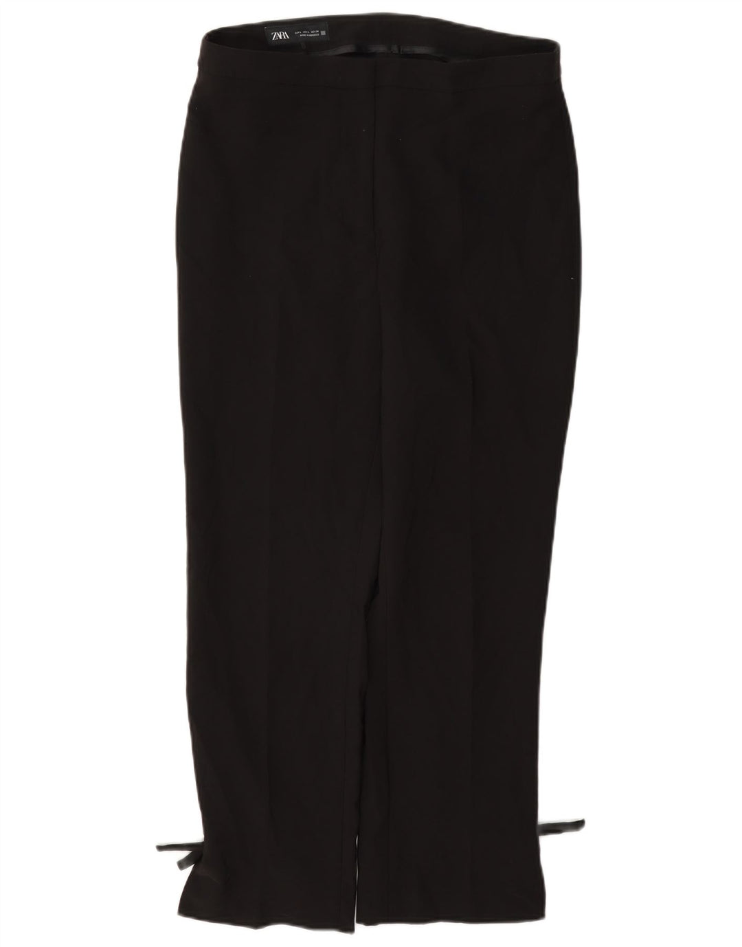 Pantaloni Drepți Casual Zara Femei L30 L27 Negru Poliester