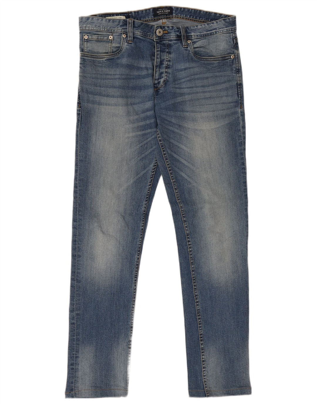 JACK & JONES Blugi Tim Slim pentru bărbați W31 L31 Bumbac albastru