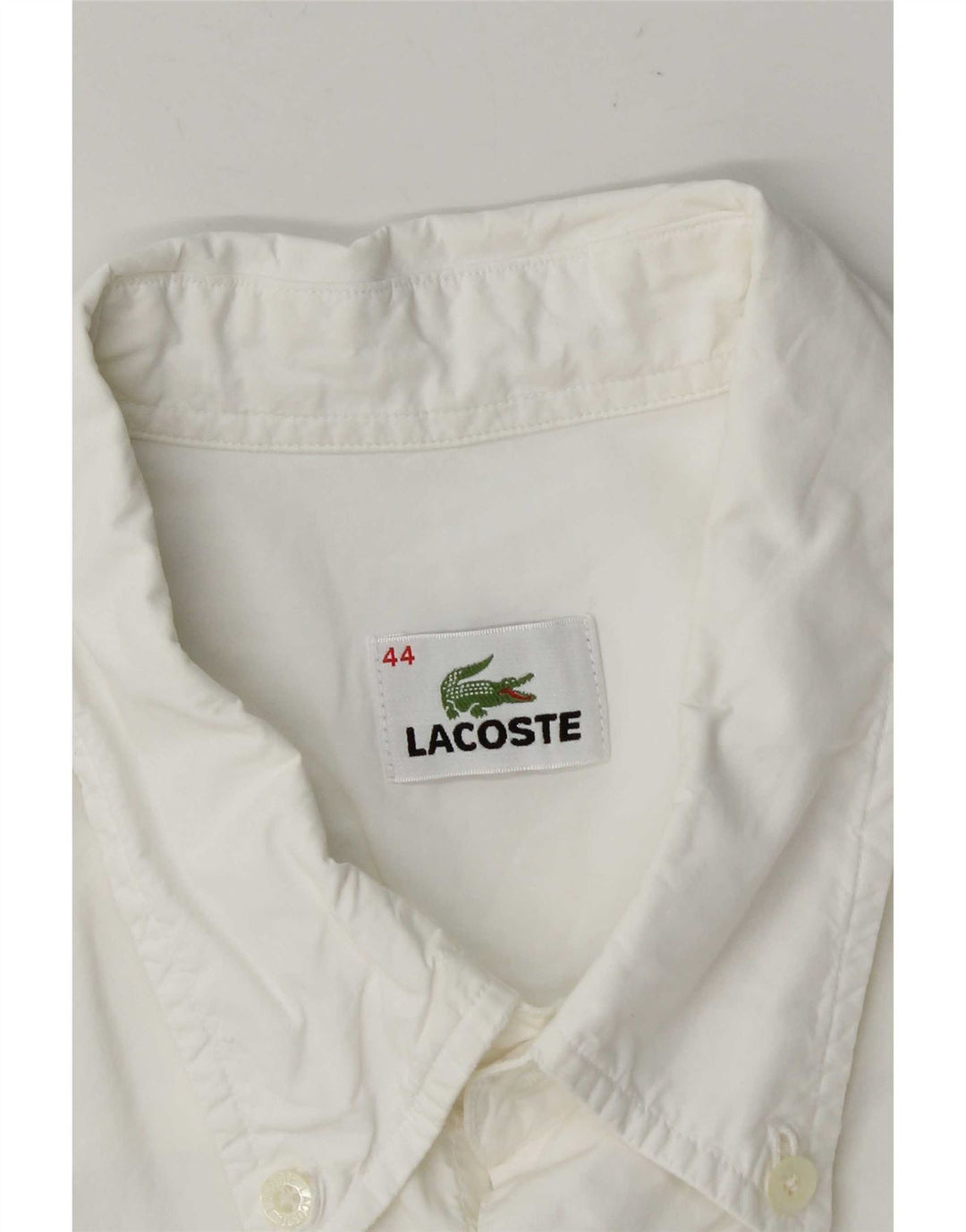 Cămașă cu mânecă scurtă pentru bărbați Lacoste Mărimea 44 XL Albă